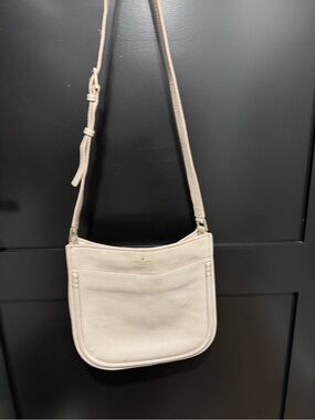 kate spade Cream Leather Pebbled Crossbody Bag